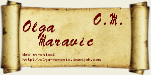 Olga Maravić vizit kartica